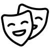 Icon of comedy masks