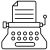 Icon of a typewriter